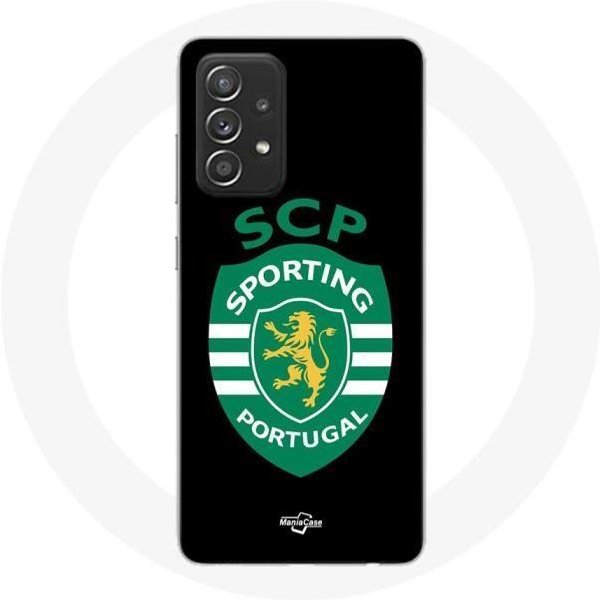 Funda - Maniacase - Samsung Galaxy A52 - Negra - Suave - Sporting Portugal Negro-image