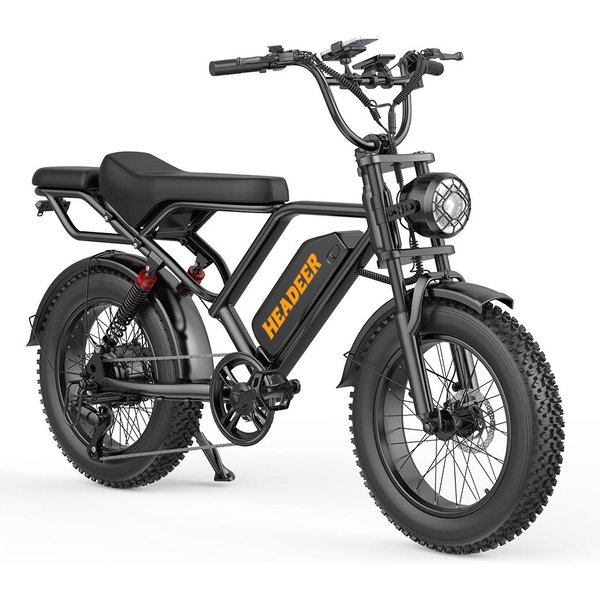 Bicicleta EléCtrica Todoterreno Headeer BK20, BateríA 48V 15Ah, SuspensióN Total Negro-image