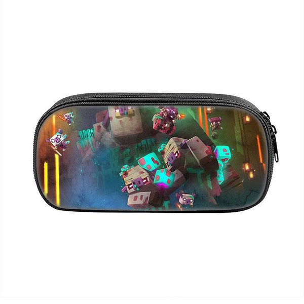 Estuche De Minecraft Legends Con Material De PoliéSter Para Estudiantes Y Uso Escolar Style 9-image