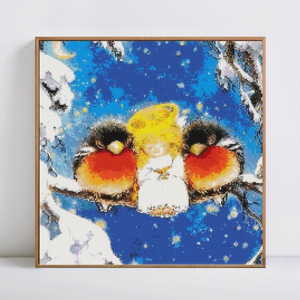 Venta De Bordado De Diamantes Diy, Pintura De PáJaro Con Diamantes, Imagen De Mosaico De Diamantes Redondos Completos 30X30Cm-image