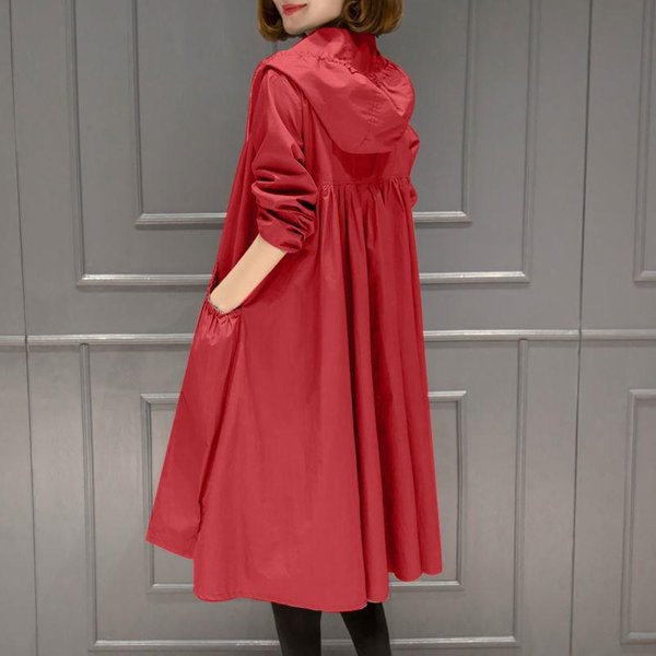 Gabardina Informal De Talla Grande Para Mujer, VersióN Coreana, De Primavera, Con Longitud Hasta La Rodilla, Holgada, Hasta La Rodilla, Talla Mediana Y Grande 3Xl Gray-image