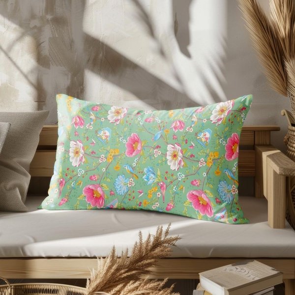 DecoracióN Del Hogar Funda De Almohada Con Colorido DiseñO Floral Adecuada Para Sofá Dormitorio Coche Funda De Almohada CojíN CojíN Rectangular Para Respaldo 50X70Cm-image