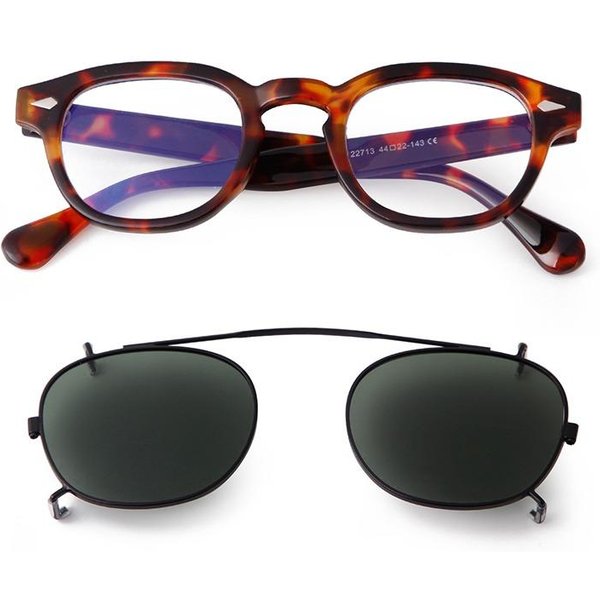 Vintage Steampunk Klipsowe Okulary PrzeciwsłOneczne Damskie MęSkie Retro OkrąGłE Zdejmowane Klapka Soczewki Okulary PrzeciwsłOneczne Gafas De Sol Gray-image