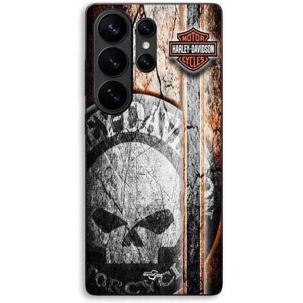 Coque Pour Samsung Galaxy S26 Ultra Harley Davidson TêTe De Mort Vintage Maniacase Czarny-image