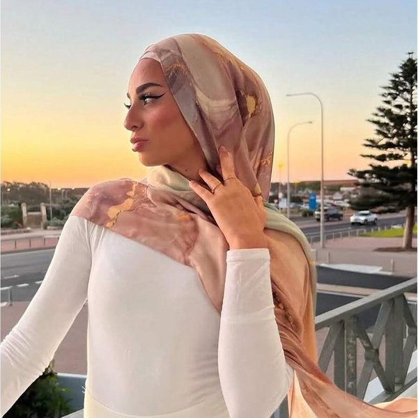 PañUelos Hijab De AlgodóN Transpirables Suaves Largos Modernos PañUelos Para La Cabeza Hijabs Musulmanes Chal RamadáN One Size Brown-image