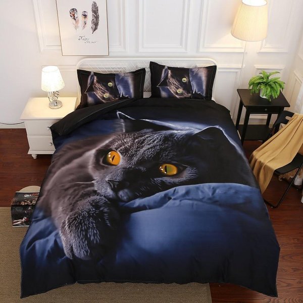 3D BiałE Tygrysy ZwierzęCy Komplet PośCieli Rozmiar Queen Twin Poszewka Na KołDrę Z Poszewkami Na Poduszki MięKki Komplet PośCieli EU Single(135X200Cm) Black-image