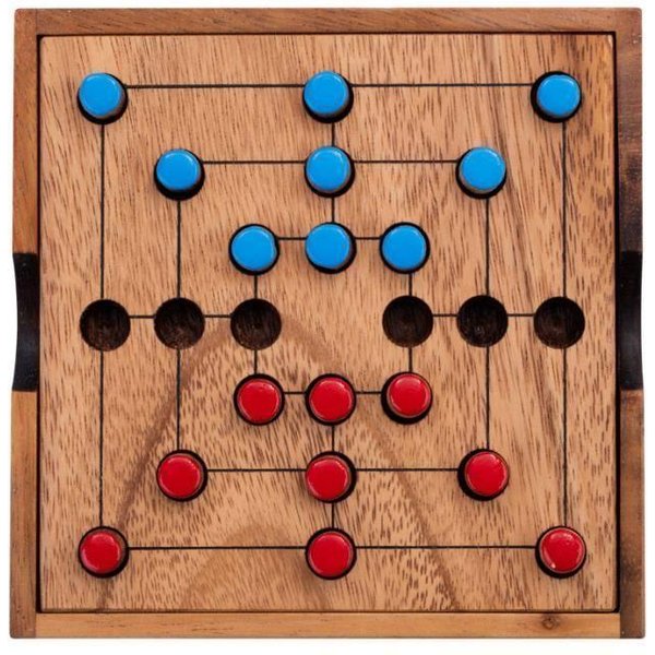 Juego De Madera - Rayuela - Molino - Nine Men Morris - Juego De Mesa EcolóGico - Juego De Viaje - 2 Jugadores - 350270-image