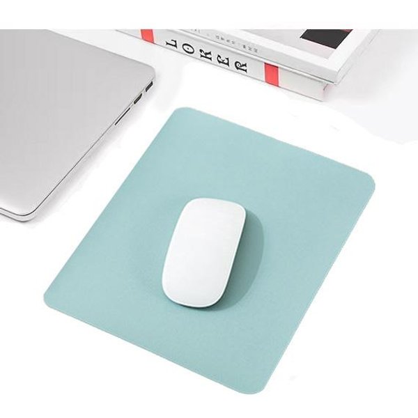 Alfombrilla De RatóN PequeñA De PU Antideslizante Para Gaming Escritorio Cuero Alfombrilla De RatóN Impermeable AntiarañAzos FáCil De Limpiar Alfombrilla Para PC PortáTil Escritorio 19X23Cm Azul Cielo-image