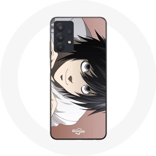 Funda - Maniacase - Samsung Galaxy A32 5G - PóSter De Anime Death Note L - Flexible - Blanco-image