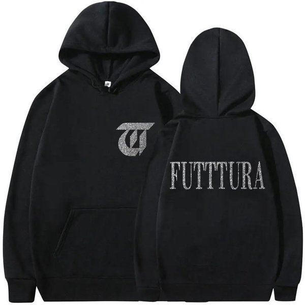 Cantante Tini Stoessel Futtura Tour ÁLbum 2026 Merch Sudadera Con Capucha Unisex Holgada Acogedora Forro Polar Sudadera Moda MúSica Pop Manga Larga Sudadera Con Capucha L Black-image