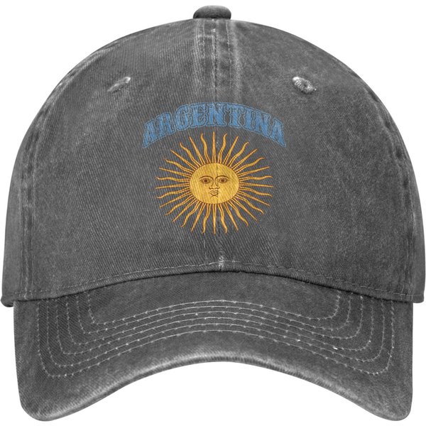 Argentina Bandera Argentina Sol De Mayo Orgullo Gorra De BéIsbol Vintage Desgastada Lavada Sombrero Para Unisex Mujeres Exterior Sombreros Suaves Gorra One Size-image