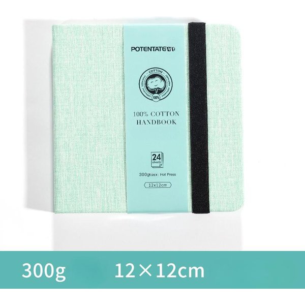 100% BawełNy Kwadratowy Papier Akwarelowy KsiążKa 12Cmx12Cm(4,7 X 4,7 Cala )24 Arkusze 300G (140 FuntóW) Szkicownik Do Papieru Do Rysowania Artystycznego 12Cmx12Cm White-image