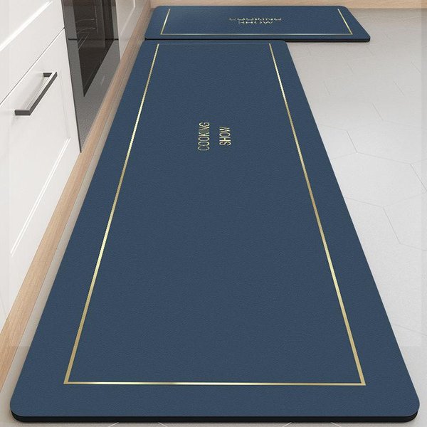 Alfombra De Barro Diatomeo De Lujo Ligero Viento NóRdico Hogar Tira Larga Absorbente AbsorcióN De Aceite Antideslizante Alfombra De Pie Alfombra De Cocina Sucia 40 * 60Cm-image