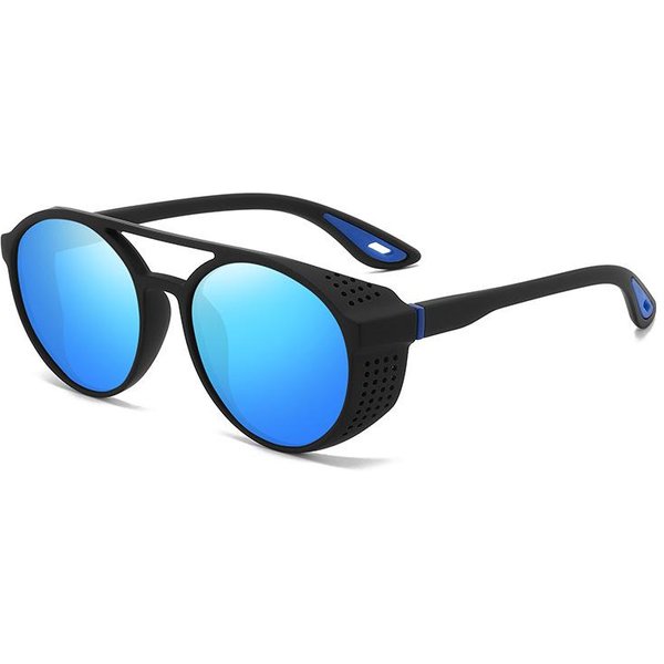 Okulary PrzeciwsłOneczne Polaryzacyjne Z OsłOnkami Bocznymi Ochrona UV400 Lustrzane Soczewki Okulary Do SportóW Na śWieżYm Powietrzu, Jazdy Samochodem, WęDkowania, Jazdy Na Rowerze Niebieski-image