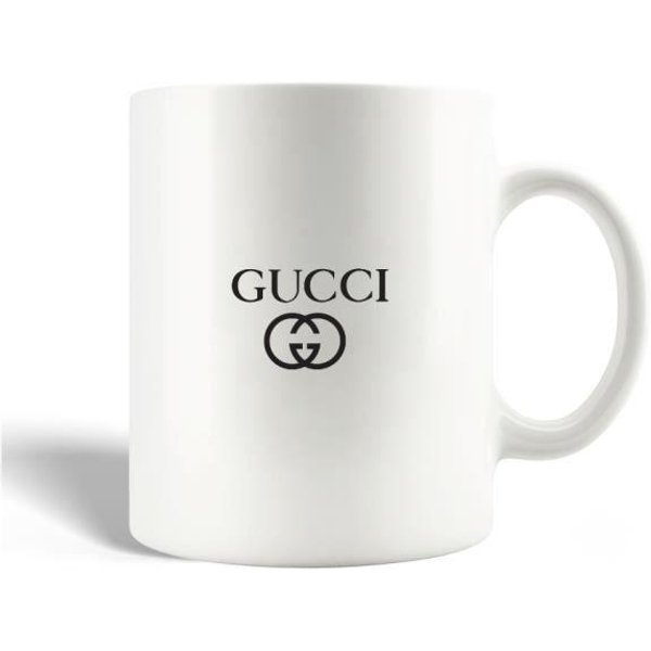 Mug En CéRamique Gucci Fashion Logo Noir-image