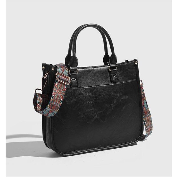 Bolso De Mano Retro Para Herramientas Manuales Europeo Y Americano Moderno Y VersáTil De Un Solo Hombro Informal Con Correa Ancha Para El Hombro Bolso Cruzado-image
