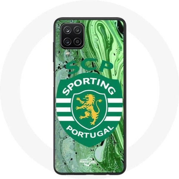 Coque Maniacase Pour Samsung Galaxy A12 Scp Sporting Portugal Fond Vert Negro-image