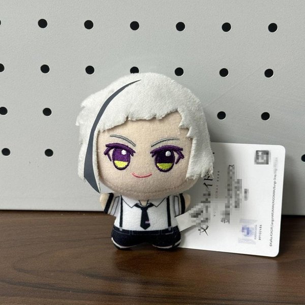 10Cm BSD Dazai Osamu Pluszowa Lalka Nakahara Chuuya Nakajima Atsushi Breloczek Super Urocza Zabawka Anime Prezent 10Cm Gray-image