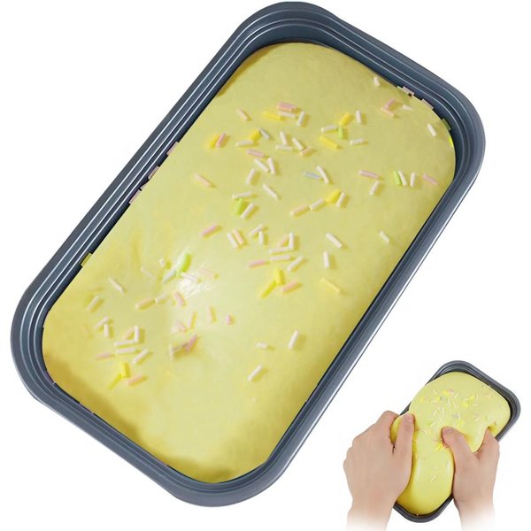Lepkie PudełKo Ciasto Squishy Zabawka Powoli RosnąCa Zabawka Do ŚCiskania MasłO Lody PudełKo Squishy Fidget Zabawka Anty Stres Relaks Prezent-image