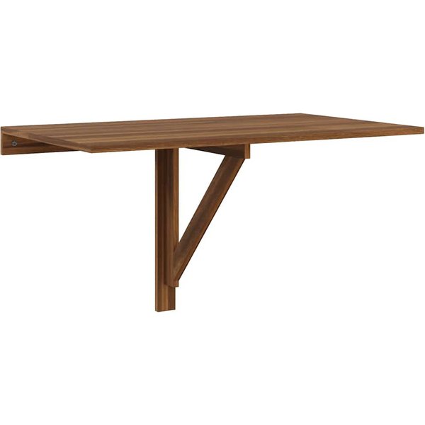Mesa Plegable De Pared Efecto Roble MarróN 100 X 60 X 56 Cm Madera De IngenieríA-image
