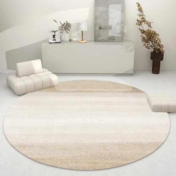Luksusowy OkrąGłY Dywan W Stylu Francuskim – Gruby Pluszowy Dywan Do Salonu, MięKka Puszysta Mata PodłOgowa Do Sypialni, Salonu, WystróJ Domu Diameter 90Cm(35In)-image