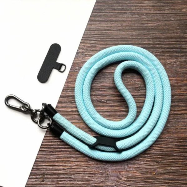 CordóN Ajustable Para TeléFono CordóN Desmontable Para El Cuello Correa Universal Cruzada Para Carcasa De TeléFono MóVil Cordones Grosor 8Mm Azul Claro-image