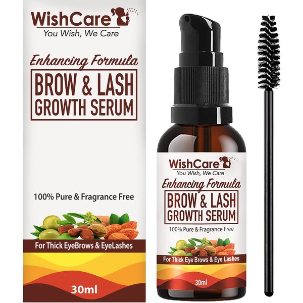 Wishcare Serum StymulująCe Wzrost Brwi I RzęS 30Ml Dla GęStszych Brwi I DłUżSzych RzęS Z Naturalnymi Olejkami I Witaminą E Black-image