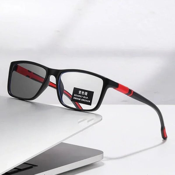 Gafas FotocromáTicas Para MiopíA Para Hombres Mujeres Moda Retro Gafas De Cerca Gafas De Sol Cuadradas De Moda Que Cambian De Color 0-1.0-1.5-4.0 0 White-image