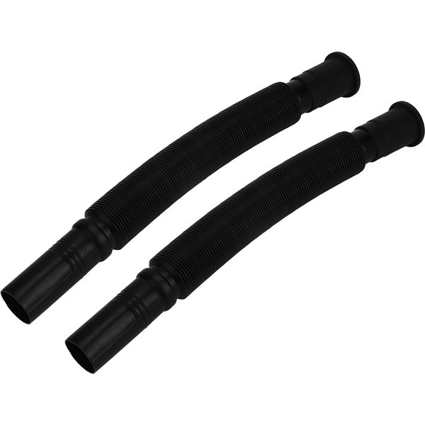 2 Piezas Tubo De DesagüE De Lavabo Manguera De DesagüE De Fregadero De Lavabo Flexible De PVC TuberíA De Agua Para Cocina BañO Negro-image
