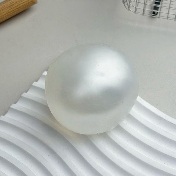Peral Squishy PiłEczka Antystresowa 6Cm Wazelina Olej Kokosowy Zabawka Do ŚCiskania Bez Odbicia Formowalna OdprężAjąCa Zabawka Fidget Prezenty Dla DorosłYch BiałY-image