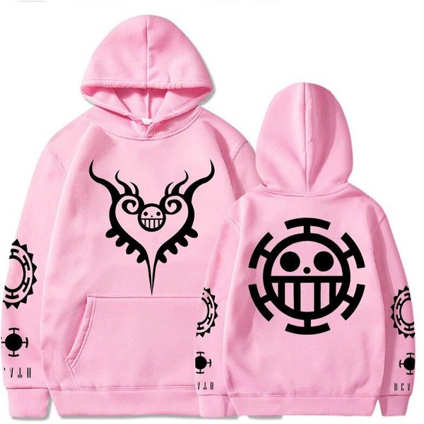 Moda Anime JednoczęśCiowa Bluza Z Kapturem LuźNa Bluza Z Kapturem Unisex Prawo Drukowanie Swetry Z DłUgimi RęKawami Bluzy 2XL RóżOwy-image