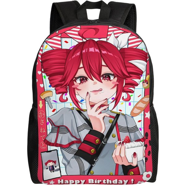 Kasane Teto Chleb BliźNiaczki Uroczy Plecak Damski WzóR Plecaki Poliester Kawaii Plecaki Do SzkołY PodróżNe Wysokiej JakośCi Plecak One Size-image
