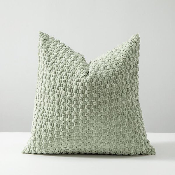 Funda De CojíN 45X45Cm Funda De Almohada De Pana Funda De Almohada Rayada Caqui Para Sofá SillóN Sala De Estar Cama TamañO Grande DecoracióN Del Hogar 45X45Cm-image