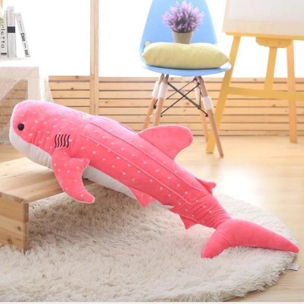 150Cm DużY Rozmiar MięKka Pluszowa Zabawka Rekin DużY Kreatywny Pluszowy Rekin Wieloryb BłęKitny MięKka Poduszka Pluszowa Ryba Morska Urocza Lalka 100Cm-image