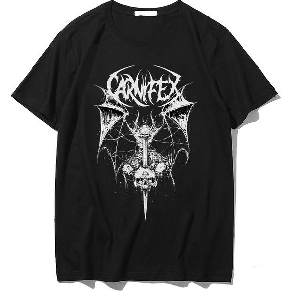 Camiseta De Mujer Harajuku Y2K Top Harajuku Estilo Retro Coreano Negro Demonio Punk GóTico Ropa Con Estampado De Anime M-image