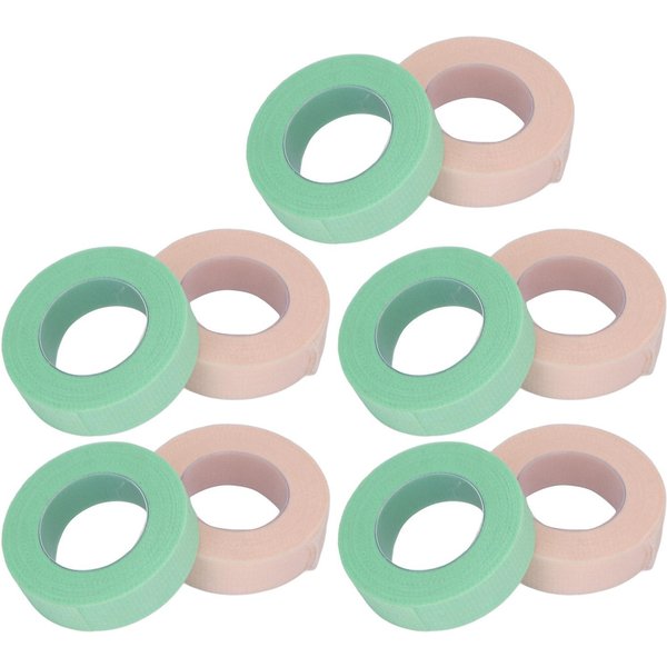 10 Rollos De Cinta Adhesiva Para Extensiones De PestañAs, Transpirable Y Microporosa, 0,5 Pulgadas X 10-image