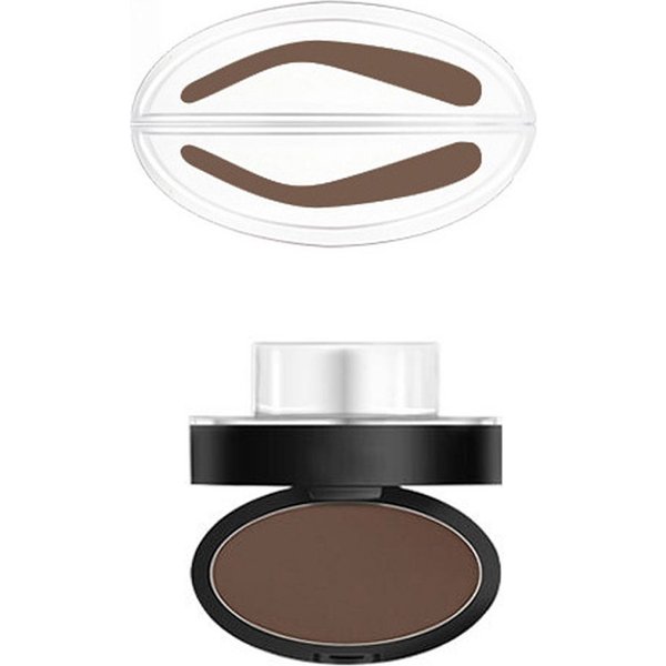 KształT NarzęDzie Do MakijażU Stempel PiecząTka Do Brwi Stempel Puder Do Brwi Paleta Puder Do Brwi Stemple Do Brwi Arch Eyebrows Ciemny Kolor BrąZowy-image