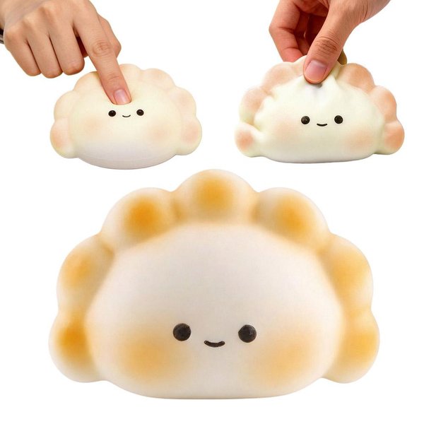 Kawaii PierożEk Squishy Zabawka Do łAgodzenia Stresu Urocze Zabawki Do śCiskania Fidget Dla Dzieci I DorosłYch Powoli PodnosząCa Się Zabawka Sensoryczna Dekoracja Biurka Prezent-image