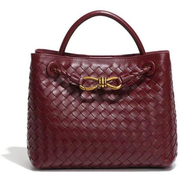 Bolso De Mano De Gran Capacidad, ÚNico Y Elegante Para Mujer, Bolso Simple Tejido A Mano, PráCtico Y VersáTil, Bolso Bandolera De Un Solo Hombro Brown-image