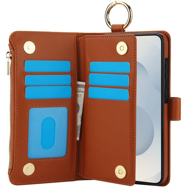 Do Samsung Galaxy S26 Ultra/S26 Plus/S26 Etui Portfelowe Z Zamkiem BłYskawicznym, Miejscem Na Karty, Blokadą Rfid, Flip Folio Book, Odporne Na WstrząSy For Galaxy S26 Plus-image