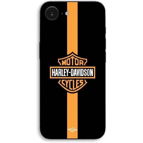 Funda De TeléFono - Maniacase - Iphone 17E - Silicona Tpu - Negra - Motocicletas Harley Davidson Negro-image