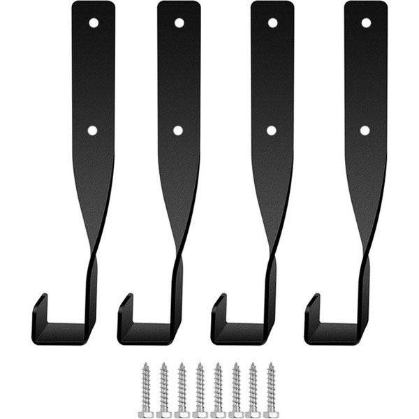 4 Piezas Soporte De Motosierra Soporte De Pared Para Soplador De Mochila Soporte Para Herramientas De Garaje De Alta Resistencia 4Pcs Negro-image