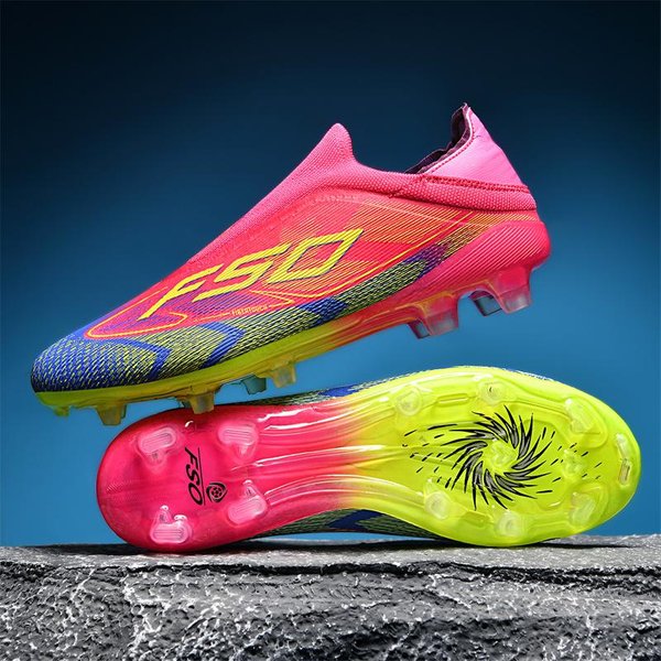 Nuevas Zapatillas De FúTbol Ultraligeras Para Hombre Tf/Fg Botas De FúTbol Profesionales Unisex Antideslizantes Tacos De Entrenamiento Para FúTbol Campo Exterior Chuteira 45 Color Rosa-image