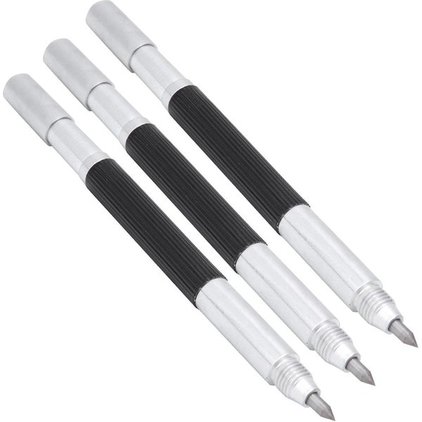 3 Piezas Marcador De Metal Con Punta De Carburo Doble Grabador Trazador Para Vidrio Azulejo De CeráMica Metal Madera-image