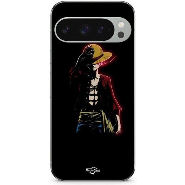 Coque - Maniacase - Google Pixel 9 Pro - Souple - One Piece Manga Anime Luffy - Noir-image