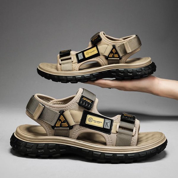 Sandalias De Verano Para Hombre, Zapatos Casuales De Cuero Genuino Para Hombre, Sandalias De Cuero Para Hombre Para Exteriores, Zapatos De Playa Para Hombre, Zapatos Romanos Para Hombre 35 Black-image