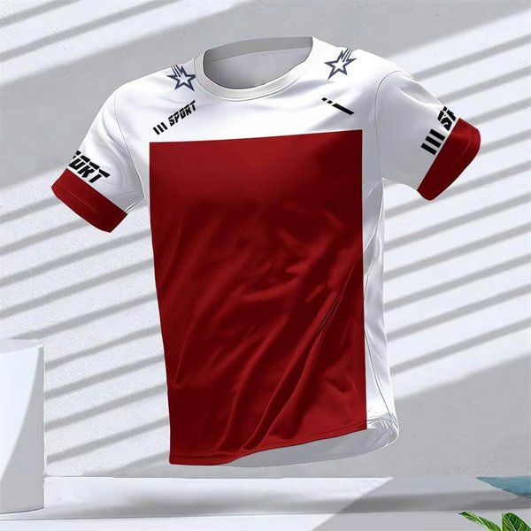 Camiseta De Verano Para Hombre, Transpirable, De Secado RáPido, Para Gimnasio, Para Correr Al Aire Libre, Fitness, Deportes, Manga Corta, Informal, Cuello Redondo, Ropa Deportiva Para Hombre Xxxl White-image