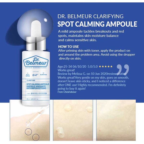 The Face Shop Dr. Belmeur Clarifying Spot Calming Ampoule 22Ml White-image