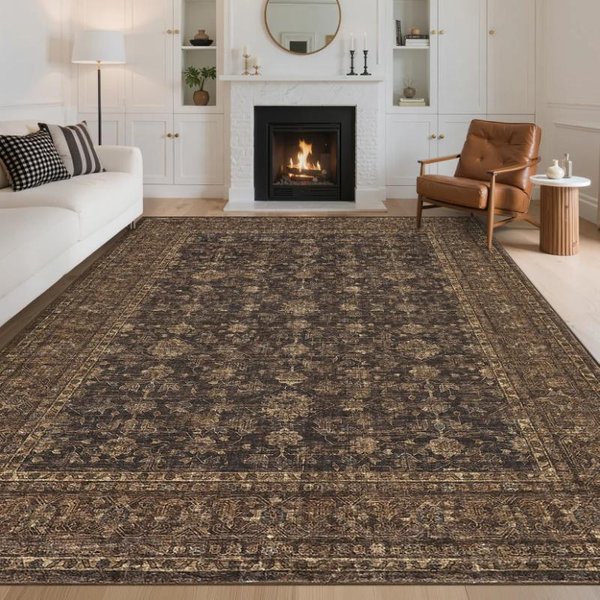 Vintage Dywan W Stylu Bohemian, AntypośLizgowa I Zmywalna Mata PodłOgowa W Stylu Etnicznym Do Salonu, Sypialni, Biura, Dekoracja Domu 60X120Cm 24X47Inch-image