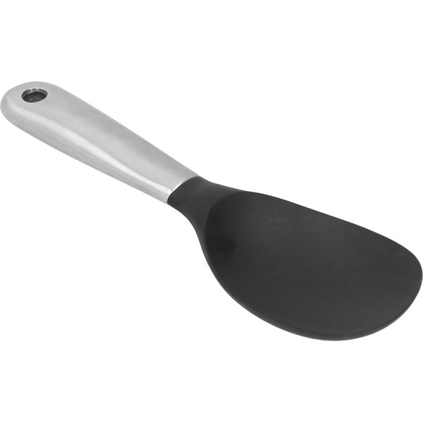 Cuchara De Arroz De Silicona De Acero Inoxidable Cuchara Para Servir Arroz Para SartéN Antiadherente Con Agujero Para Colgar Herramienta De Cocina-image